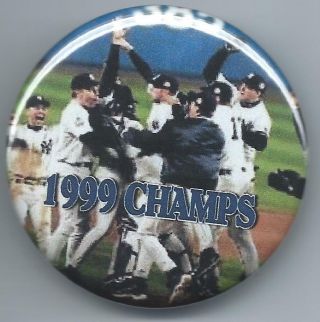 1999 York Yankees Button - World Series Champions - Derek Jeter Photo