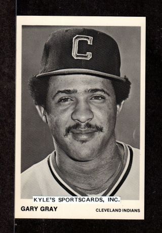 1980 Gary Gray Cleveland Indians Unsigned 3 - 1/2 X 5 - 1/2 Team Issue Photo Card 1