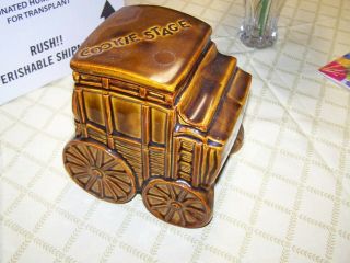 Vintage Ceramic Stagecoach Cookie Jar - Treasure Craft - Great Shape