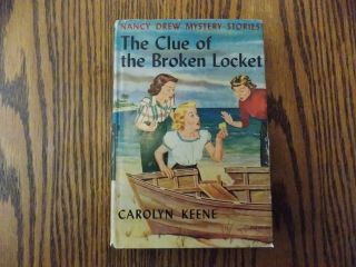 Vintage Nancy Drew Clue Of The Broken Locket 1934 With Dust Jacket Carolyn Keene