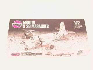 1/72 Airfix Martin B - 26 Marauder Ww2 Bomber Plastic Model Kit 04015 Vintage