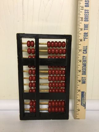 Vintage Peoples Republic China Lotus Flower Brand Abacus 77 Beads 11 Rows Red Ad 3