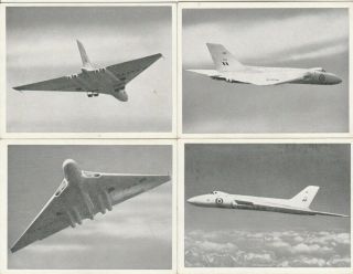 4x Raf Avro Vulcan B Mk.  1 Roc Episcope Aircraft Recognition Cards