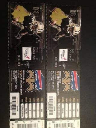 2013 Orleans Saints Vs Buffalo Bills Ticket Stub 10/27/13 Drew Brees