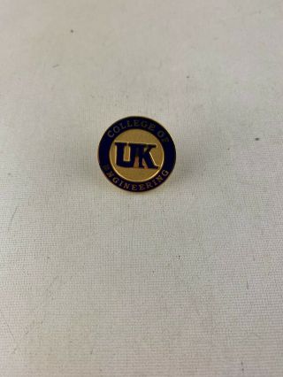 Vtg University Of Kentucky College Of Engineering Pin Button Tie Tack Hat Lapel