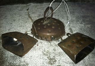 Vintage Tin Cow/Goat Bells Windchime Set of 3 3