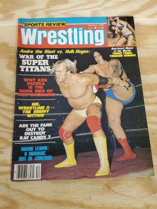 Vintage 1980 Wrestling Sports Review December Hulk Hogan Andrea The Giant