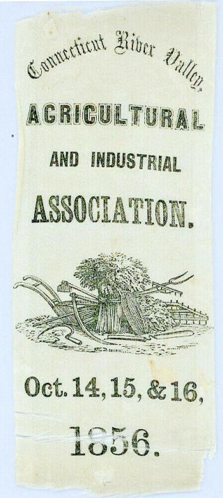 1856 Connecticut River Valley Agricultural & Industrial Association Ribbon