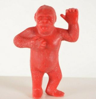Vtg 1960s Mpc Plastic Red Gorilla Toy Figure 74 Mm Jungle Wild Animals