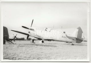 Raf Spitfire Aircraft Tb885 Vintage Photo Painted R1247 Qv - V Reach For The Sky