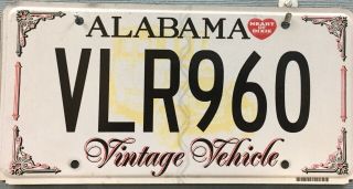 Alabama Vintage Vehicle License Plate Tag