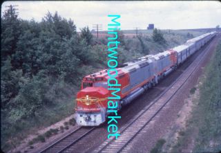 Railroad Slide Santa Fe Emd Fp45 101 1968 Chief El Capitan Passenger Train Atsf