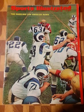 October 3 1966 Sports Illustrated Los Angeles Rams Roman Gabriel No Mailing Labe