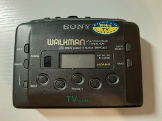 Vintage Sony Wm - Fx433 Tv/am/fm Cassette Walkman