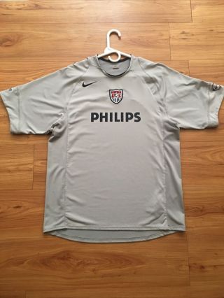 Vintage Nike Us Soccer Jersey Men’s Medium / Philips / Usmnt / Usa / Grey World