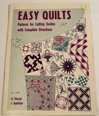 Vintage Aunt Martha’s Easy Quilts Patterns & Directions