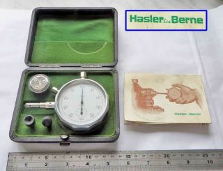 Vintage Cased Swiss Made Revolution Tachometer By Hasler - Bern Complete