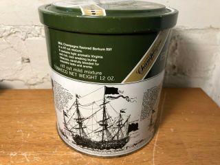 Vintage Tobacco Tin with Borkum Riff Sweden Sail Boat Tall Ship 3
