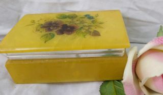 Vintage Decorative Crafts Trinket Box Hinged Lid Hand - Crafted Numbered