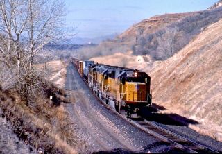 Kodachrome Union Pacific Rwy Sd60 6037 Vintah,  Utah 1990