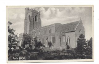 Vintage Postcard Church Of All Saints,  Hundon,  Suffolk.  Unposted.