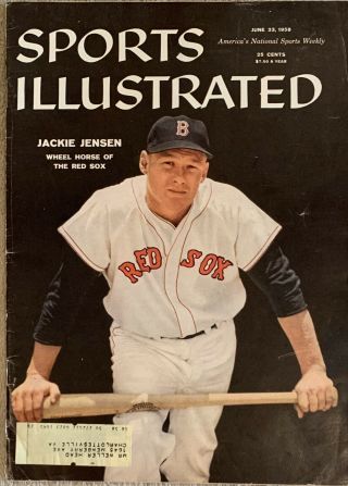 6.  23.  1958 Jackie Jensen Sports Illustrated Boston Red Sox - Vintage Ads