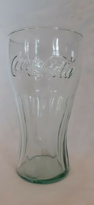 Vintage Large Green Glass Coca - Cola Coke 32oz Drinking Cup Fast Ship