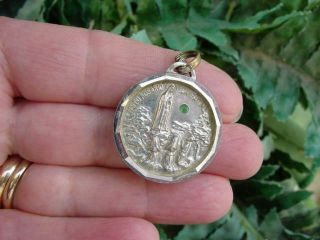 Vintage Our Lady Of Fatima - Catholic Pendant Relic Medal