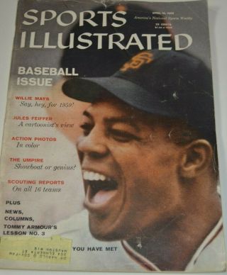 April 13,  1959 Willie Mays San Francisco Giants Sports Illustrated
