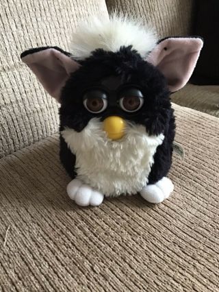Vintage 1998 Tiger Electronics Black And White Furby