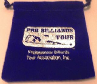 Royal Blue Velour Pro Billiards Tour Pouch With Draw String 3 1/16 " X 2 5/8 "
