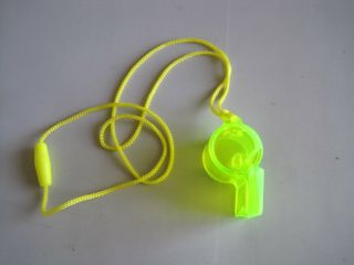 Whistle Fluorescent Green Vintage Safety
