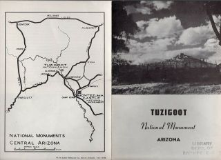 Vintage 1941 Arizona Travel Brochure - Tuzigoot National Monument