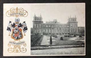 Vintage Real Photo Postcard Tp1381: Blenheim Palace: Heraldry