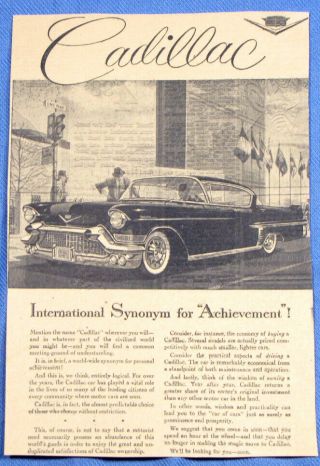 Vintage 1957 Cadillac Eldorado Sedan Car Newspaper Print Ad