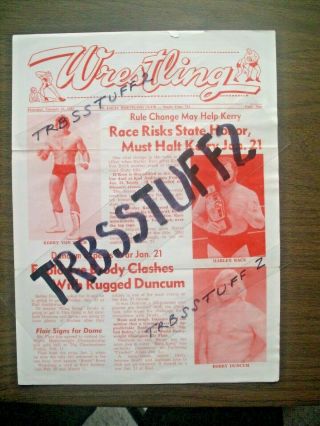 St Louis Wrestling Program 1/21/83 Brody Rich Von Erich Race Orton Bobo Ox