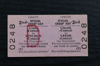 British Railway Ticket Lincoln (central) To Leeds (central) No 0248