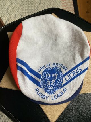 Vintage Great Britain Lions Rugby League Hat Cap Size Small