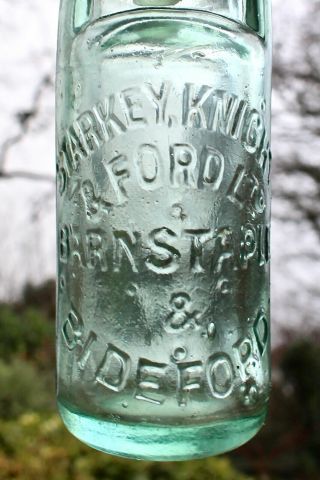 Vintage C1900s Starkey Knight & Ford Barnstaple & Bideford Devon 6oz Codd Bottle