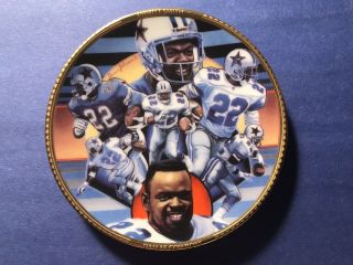 1991 Sports Impressions Nfl Superstar Collector Mini - Plate Series Emmitt Smith