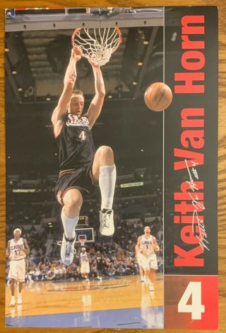 Keith Van Horn,  Philadelphia 76ers,  6 " X 9 " Team Issued Photo Awesome