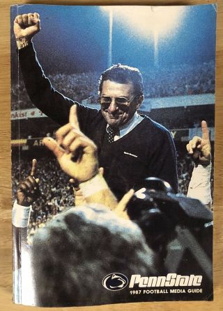 1987 Penn State Football Media Guide - - - Joe Paterno