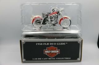 Maisto Avon Harley Davidson 1958 Flh Duo - Glide 1:18 Die Cast Metal Motorcycle