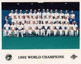 1992 Toronto Blue Jays World Series Champions Official Team Photo