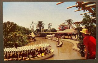 Disneyland Anaheim Vintage Postcard – Explorer’s Boat “dangerous Waters” D107