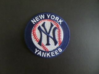 York Yankees Blue & White Embroidered Iron On Patches 3 X 3