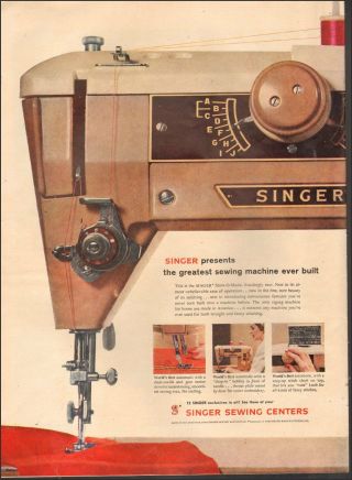 1957 Vintage Ad For Singer Sewing Center`retro Machine Photo 2 - Pgs 092618