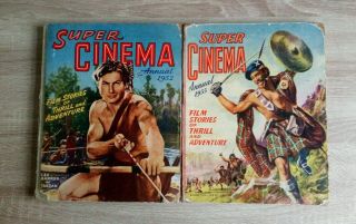 Cinema Annual 1952/super Cinema Annual 1955 Vintage Film/movie Bundle X 2
