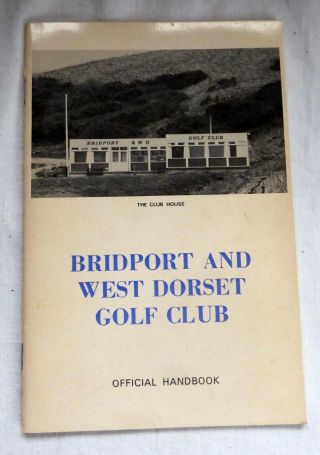 Vintage Bridport And West Dorset Golf Club Official Handbook 1960 