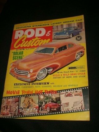Vintage Hot Rod Custom Mag July/1963 Ed Roth,  George Barris Winfield Movie Cars